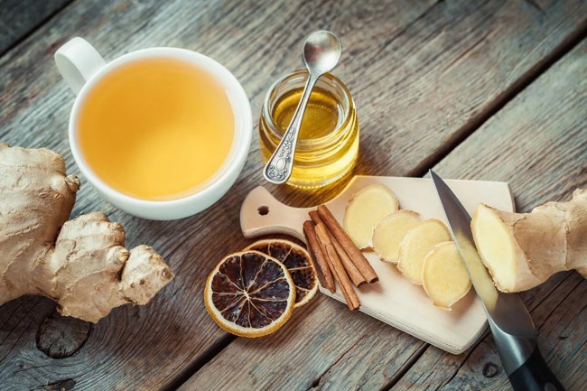 имбирный чай с медом и лимоном